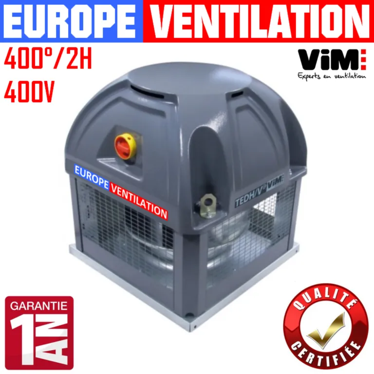 Tourelle d'extraction VIM TEDH 355 pour cuisine professionnelle 400V