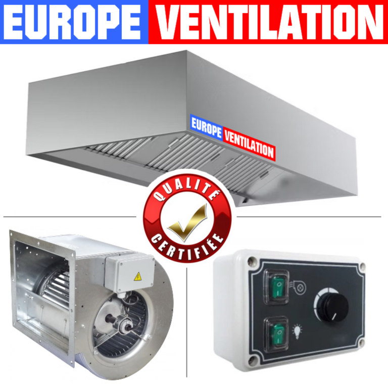 hotte professionnelle complete avec moteur pour restaurant