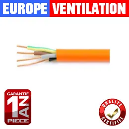 cable pyro cr1 - 4x1.5mm2 - f400-2h- anti feu - hotte cuisine professionnelle restaurant