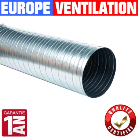 conduit rigide galvanisé pour hotte professionnelle