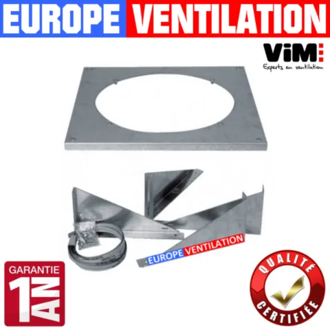 Kit fixation tourelle d'extraction sur conduit rigide