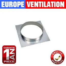 Platine virole qui se fixe sous la tourelle pour étanchéité du conduit