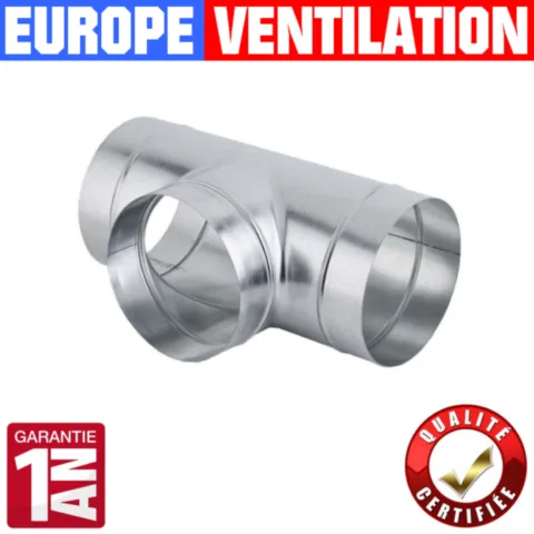 T galvanisé ventilation