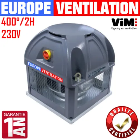 Tourelle d'extraction VIM TEDH 400 pour cuisine professionnelle 230V